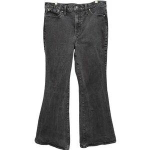 Madewell Black Flare Jeans Washed Gray Women’s 35x30 High Rise Stretch